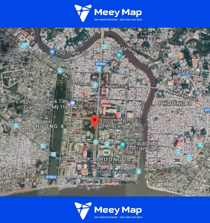 Bản đồ vị trí chiến lược của dự án Vincom Mỹ Tho