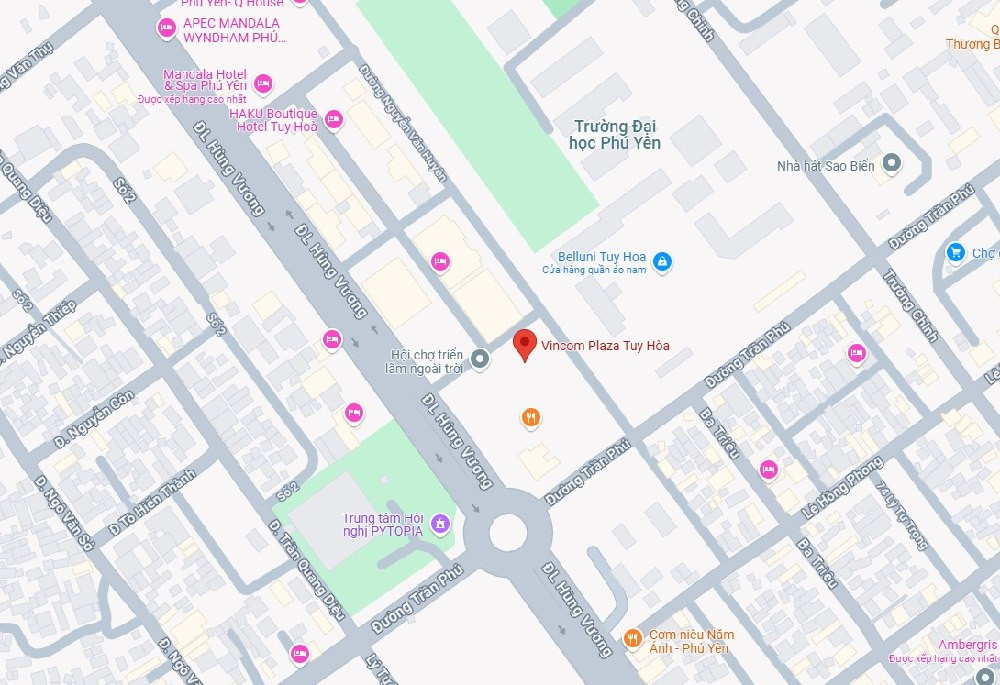 Bảng chỉ dẫn rạp CGV trên tầng 4 Vincom Plaza Tuy Hòa, địa điểm xem phim Vincom Phú Yên.