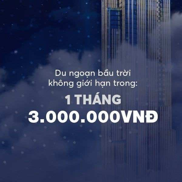 Bảng giá combo Du ngoạn bầu trời không giới hạn Landmark 81 SkyView 1 tháng