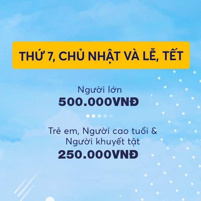 Bảng giá vé đài quan sát Landmark 81 vào cuối tuần và ngày lễ