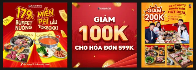 Bảng thông tin các chương trình khuyến mãi King BBQ tại Cần Thơ mới nhất