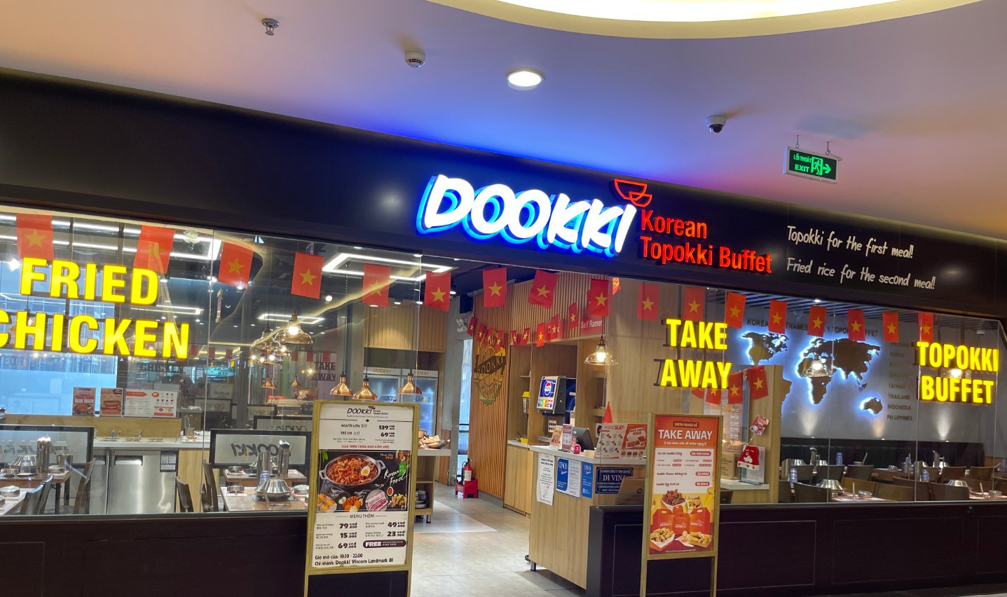 Buffet Dookki Vincom Đồng Khởi với các món ăn Hàn Quốc đa dạng