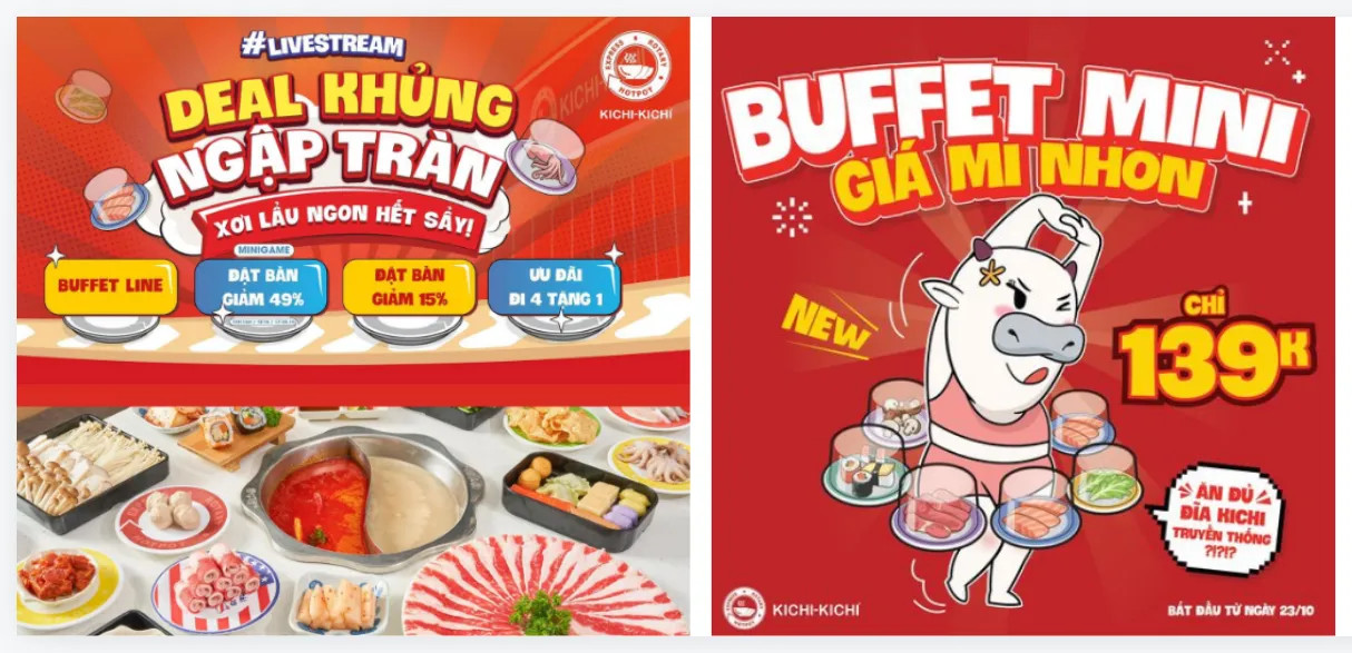 Các chương trình khuyến mãi hấp dẫn tại Kichi Kichi Vincom Xuân Khánh Cần Thơ