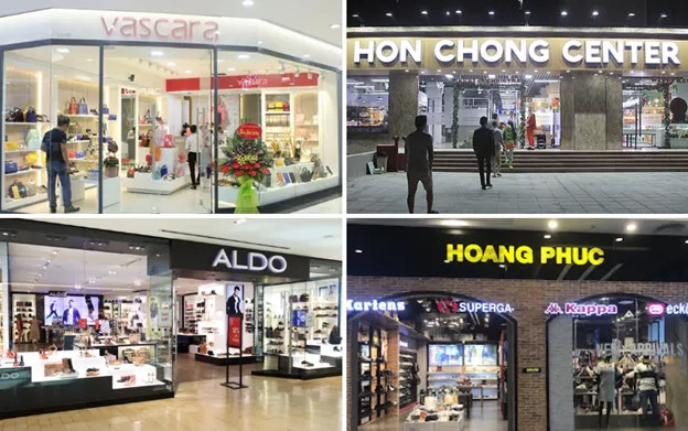 Các cửa hàng Vincom Lê Thánh Tôn Nha Trang bày bán sản phẩm