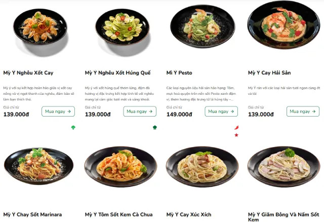 Các món khai vị và mì Ý hấp dẫn tại The Pizza Company Buôn Ma Thuột