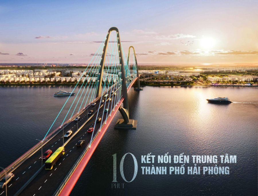 Cầu Hoàng Gia kết nối thuận tiện đến Vincom Thủy Nguyên Hải Phòng