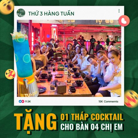 Chương trình ưu đãi hấp dẫn tại Quán Nhậu Tự Do dành cho khách hàng tìm địa điểm ăn gì ở Vincom Smart City