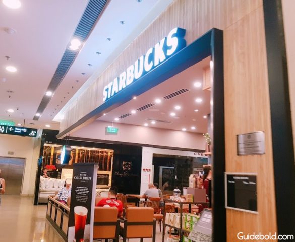 Cửa hàng Starbucks Vincom Đồng Khởi tầng máy nhìn từ bên ngoài