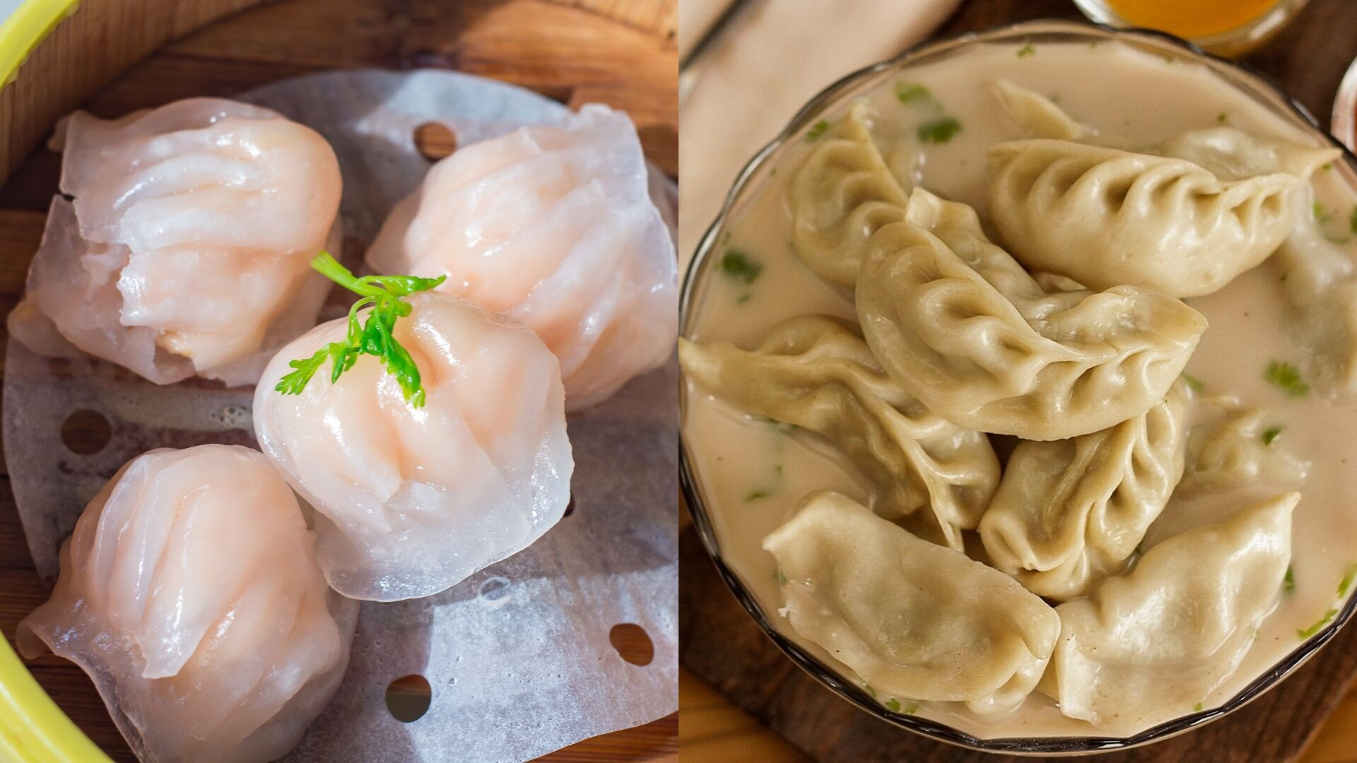 Đa dạng các loại há cảo và sủi cảo