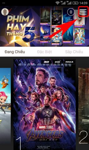 Đăng nhập tài khoản CGV để đặt vé xem phim Vincom
