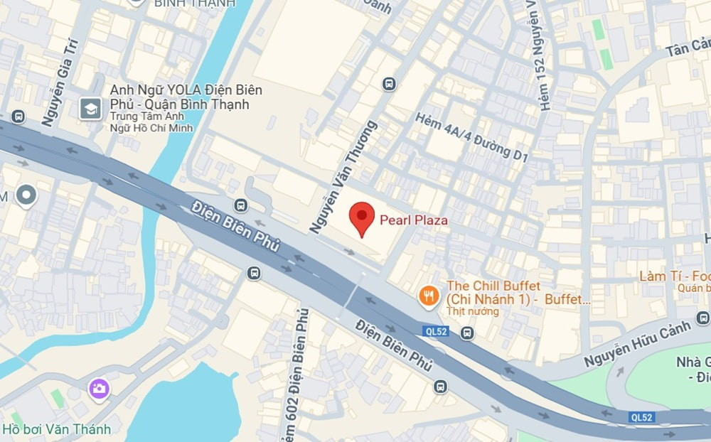 Địa chỉ của trung tâm thương mại Pearl Plaza tại Bình Thạnh