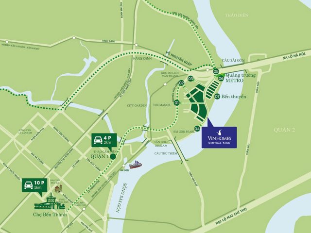 Địa chỉ đắc địa của The Landmark 81 Vinhomes Central Park tại quận Bình Thạnh