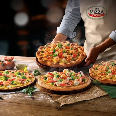 Đĩa pizza hấp dẫn tại The Pizza Company Thanh Hóa với đa dạng topping