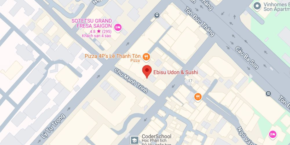 Ebisu Udon &amp; Sushi trên bản đồ Quận 1