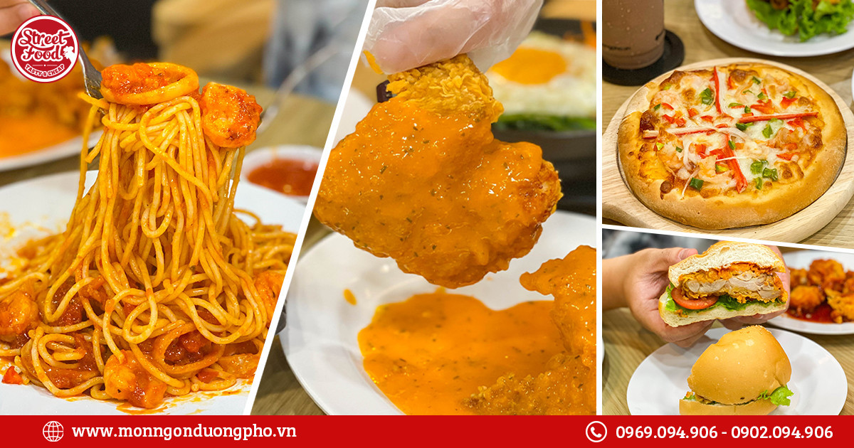 Gà rán Street Food với các loại sốt đa dạng