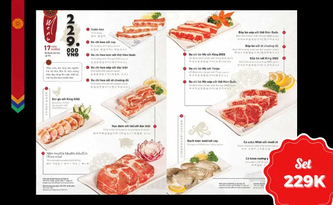 Gói buffet 229.000 VNĐ hấp dẫn của King BBQ Vincom Trần Phú Nha Trang