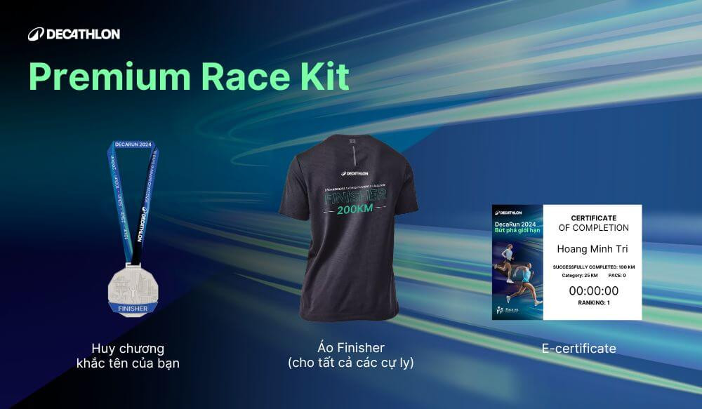Gói race kit cao cấp từ DecaRun
