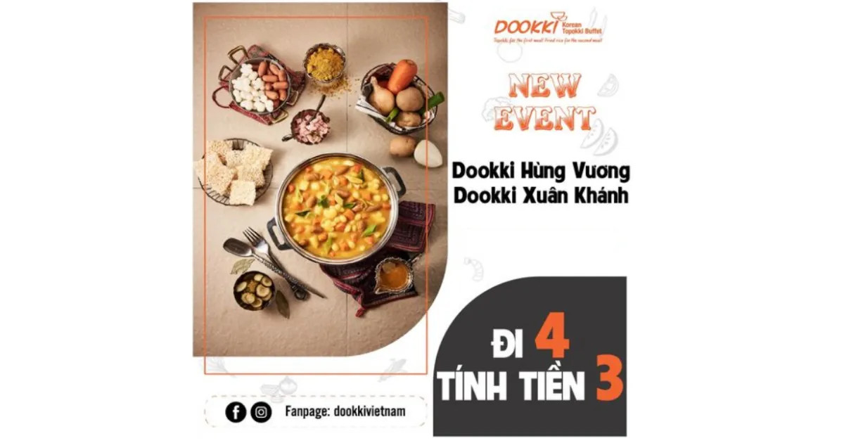 Hình ảnh các chương trình khuyến mãi hấp dẫn của Dookki Vincom Xuân Khánh