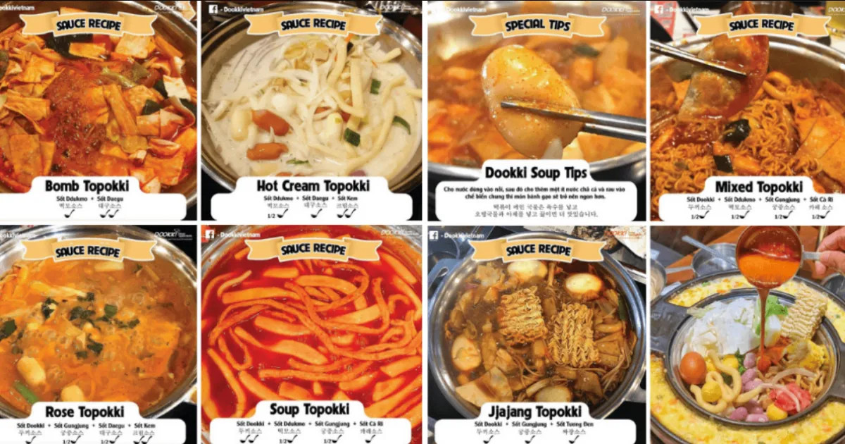Hình ảnh công thức pha nước sốt lẩu tokbokki tại Dookki Vincom Xuân Khánh
