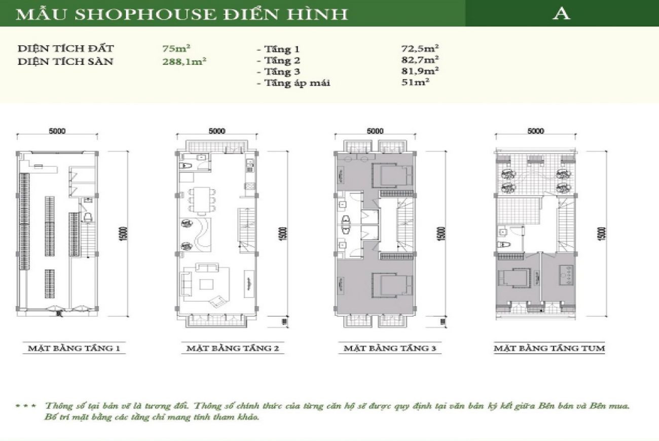 Hình ảnh mặt bằng chi tiết của một mẫu shophouse điển hình tại dự án Vincom Yên Bái