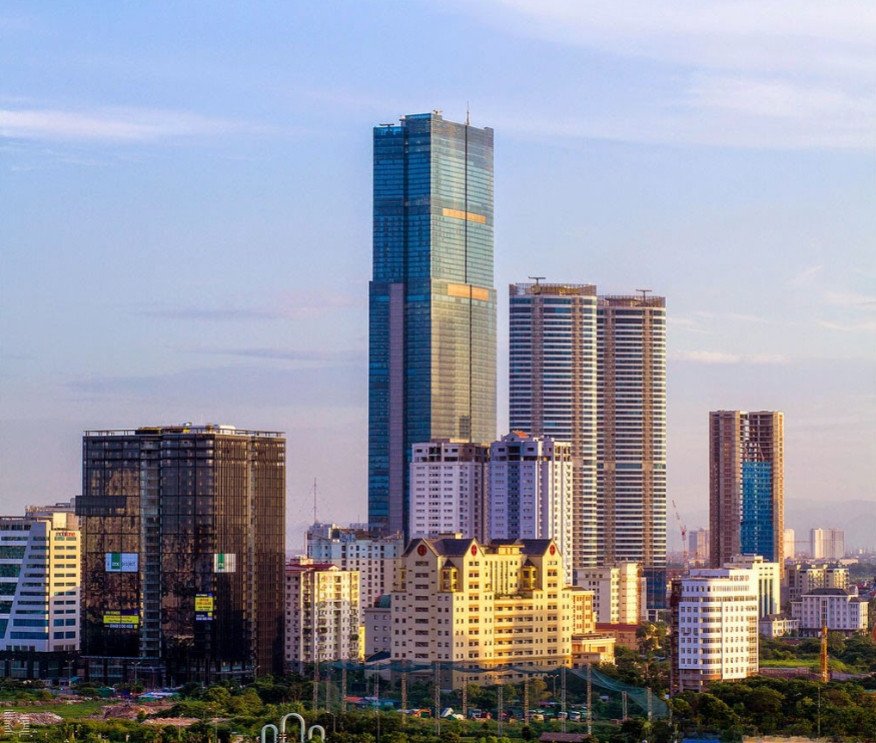 Keangnam Hanoi Landmark Tower, tòa nhà cao thứ hai tại Việt Nam, tỏa sáng giữa thủ đô Hà Nội