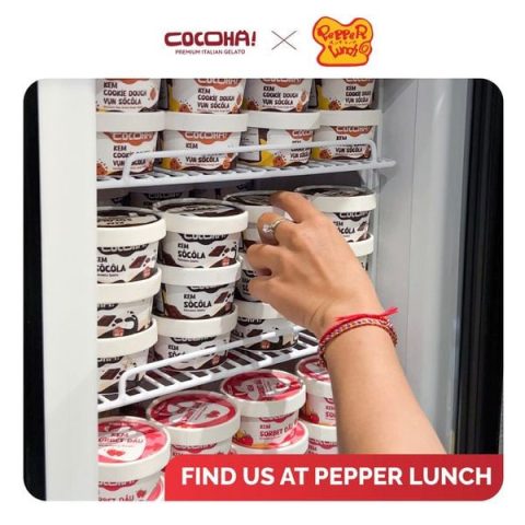 Kem Cocoha vị Chocolate Chip Cookie Dough tại Pepper Lunch Vincom Trần Duy Hưng
