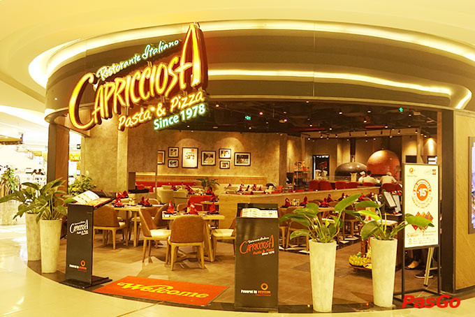 Không gian ấm cúng và sang trọng của nhà hàng Capricciosa Landmark 81
