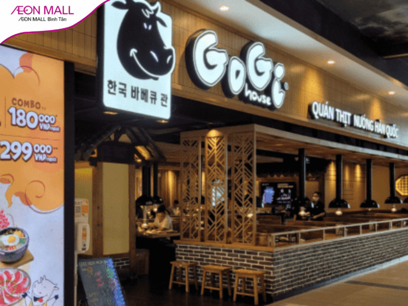 Không gian nhà hàng GoGi House ấm cúng, phù hợp cho bữa ăn tại GoGi Vincom Grand Park.