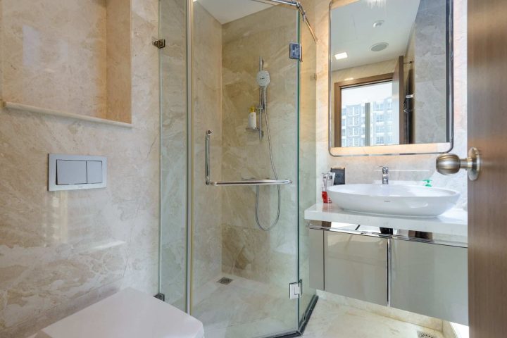 Không gian phòng khách sang trọng của căn hộ dịch vụ Landmark 81