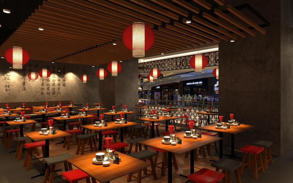Không gian sang trọng và ấm cúng bên trong nhà hàng San Fu Lou tại Vincom Center Metropolis