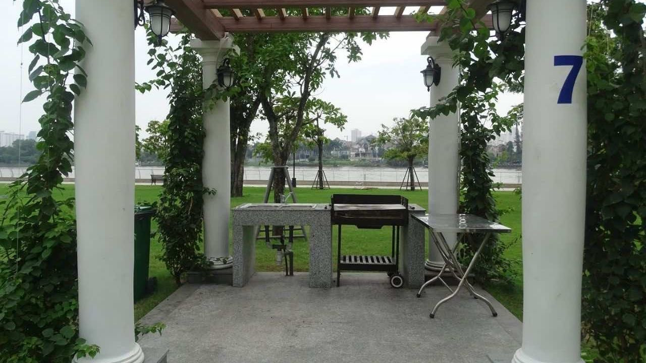 Khu vực nướng BBQ hiện đại trong công viên Landmark 81, Vinhomes Central Park