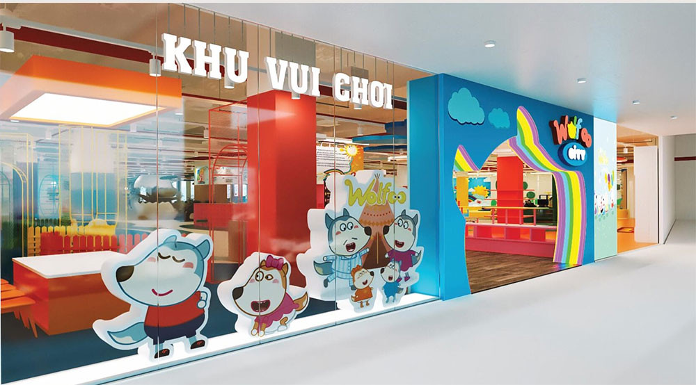 Khu vui chơi Wolfoo City dành cho trẻ em tại Vincom Mega Mall Smart City, dễ dàng tiếp cận từ bãi gửi xe