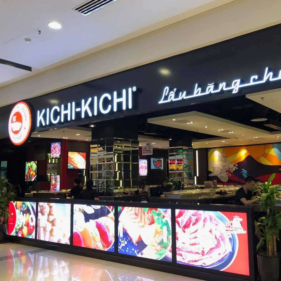 Lẩu băng chuyền Kichi Kichi Vincom Vĩnh Long với đa dạng topping