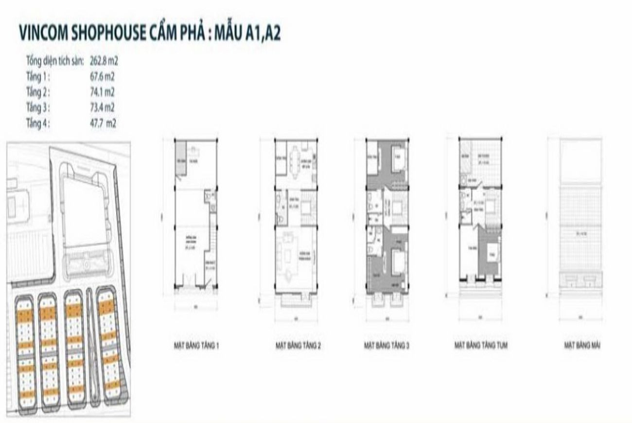 Mặt bằng chi tiết Vincom Cẩm Phả