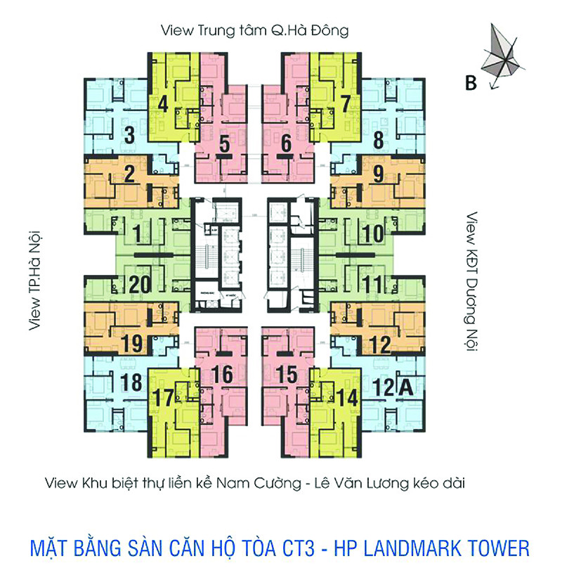 Mặt bằng tổng thể căn hộ HP Landmark Tower