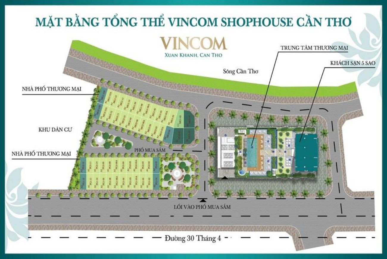 Mặt bằng tổng thể dự án Vincom Cần Thơ