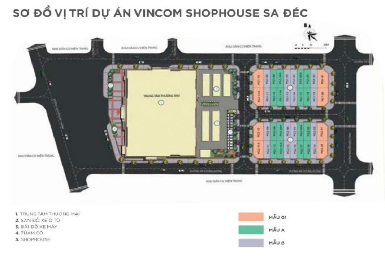 Mặt bằng tổng thể Vincom Sa Đéc, bố trí không gian rạp chiếu phim và các khu vực khác