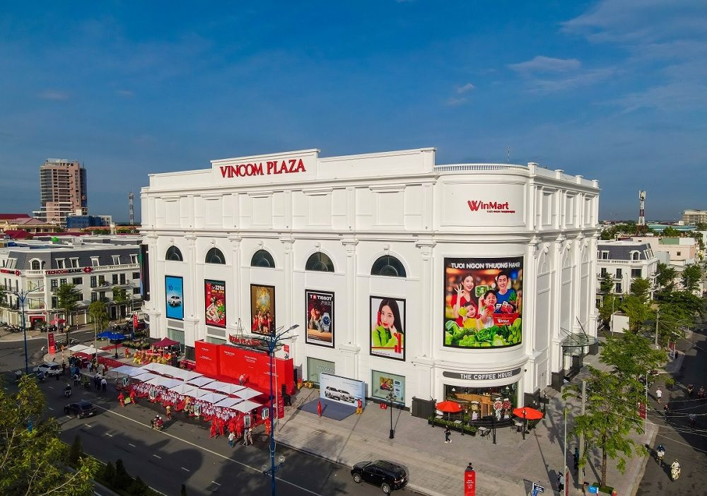 Mặt tiền Trung tâm thương mại Vincom Plaza Tuy Hòa, nơi có rạp xem phim Vincom Phú Yên.