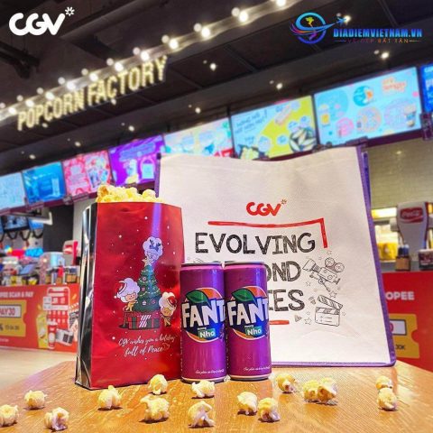 Menu bắp nước và đồ uống đa dạng tại CGV Vincom Quảng Ngãi