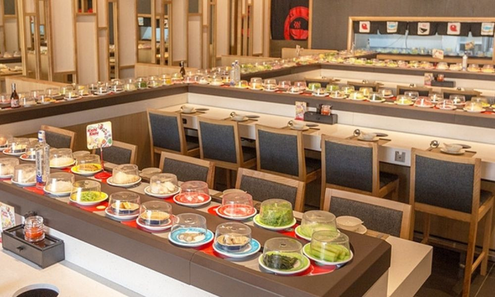 Mô hình buffet lẩu băng chuyền có hải sản tại Vincom Lê Văn Việt Quận 9