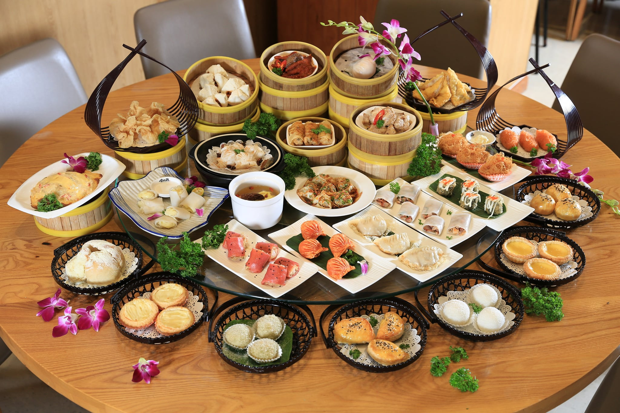 Món dimsum hấp dẫn tại khu ẩm thực Vincom Ba Trieu Hanoi