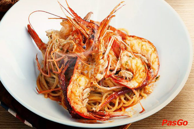 Món mì Ý tôm tươi Fresh Cherabin Spaghetti hấp dẫn