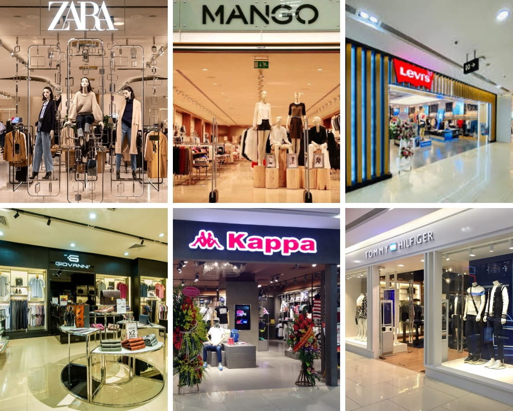 Người mẫu tạo dáng trước các gian hàng thời trang sành điệu tại Vincom Bà Triệu