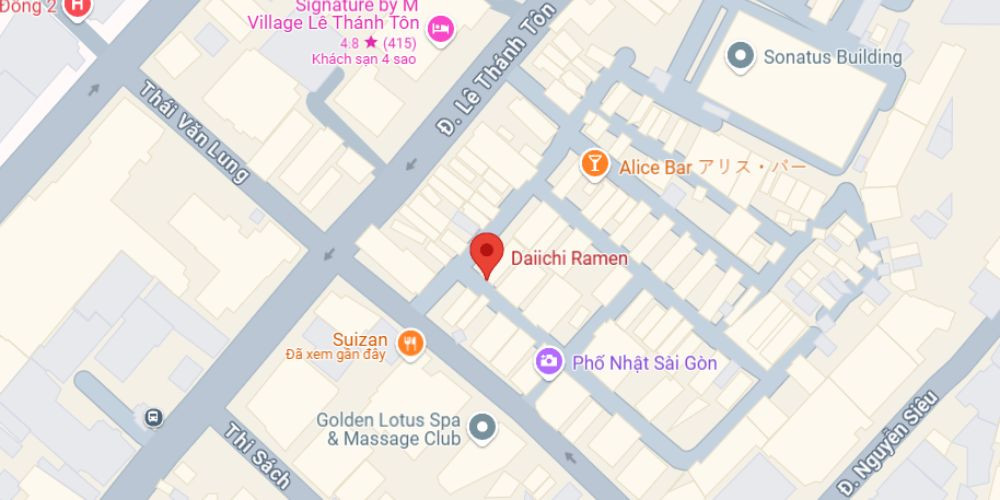 Nhà hàng Daiichi Ramen trên bản đồ Quận 1