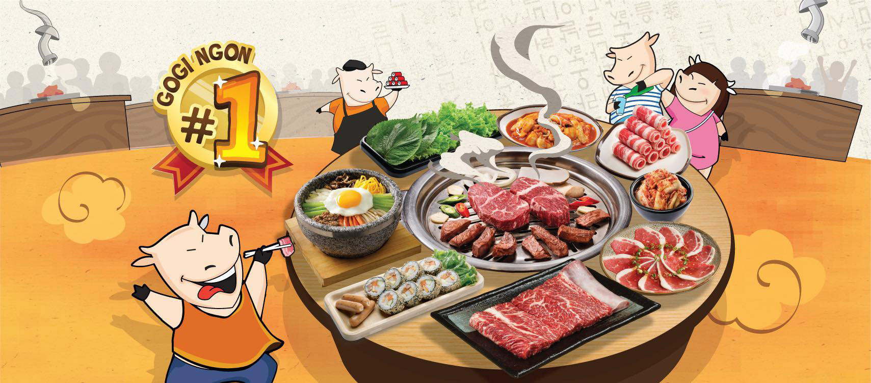 Nhà hàng GoGi House tấp nập khách tại khu ẩm thực Vincom Plaza Ngô Quyền