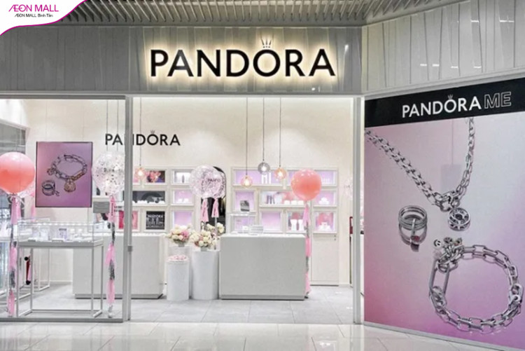 Nội thất cửa hàng Pandora Vincom Nguyễn Chí Thanh với thiết kế tinh tế