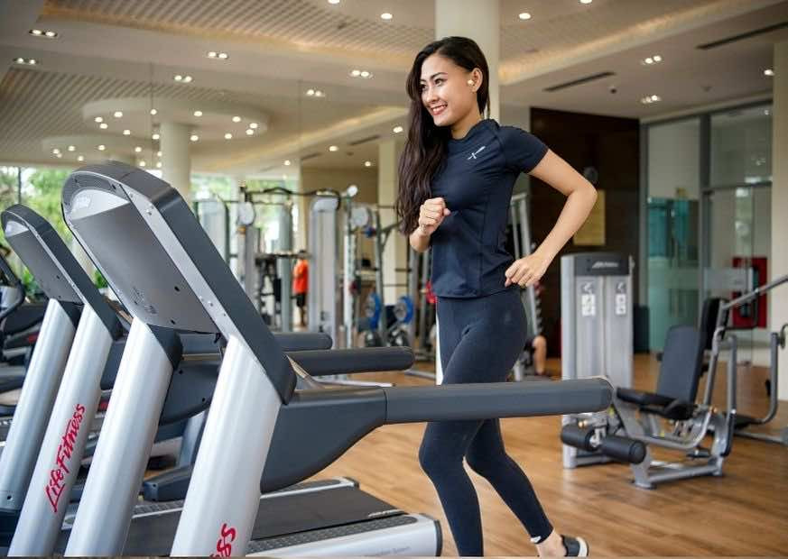 Phòng gym được trang bị đầy đủ thiết bị tại tòa Landmark Plus