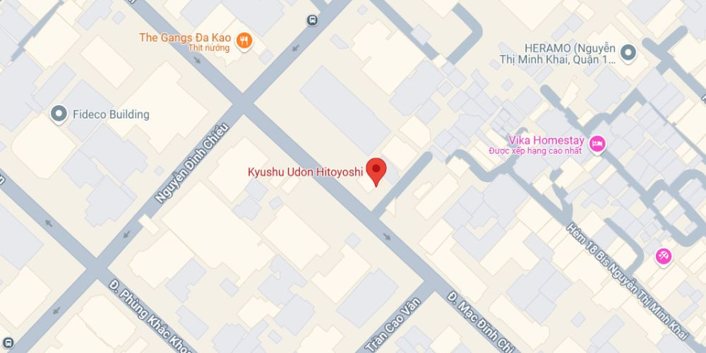 Quán mì Kyushu Udon Hitoyoshi trên bản đồ Quận 1