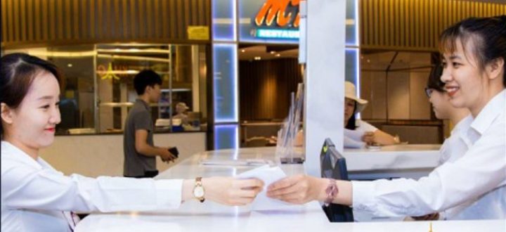 Quầy đổi vé Landmark 81 Skyview tại tầng B1 Vincom