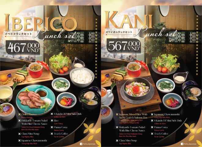 Set cơm trưa cao cấp với thịt bò Wagyu tại nhà hàng Nhật Landmark 81